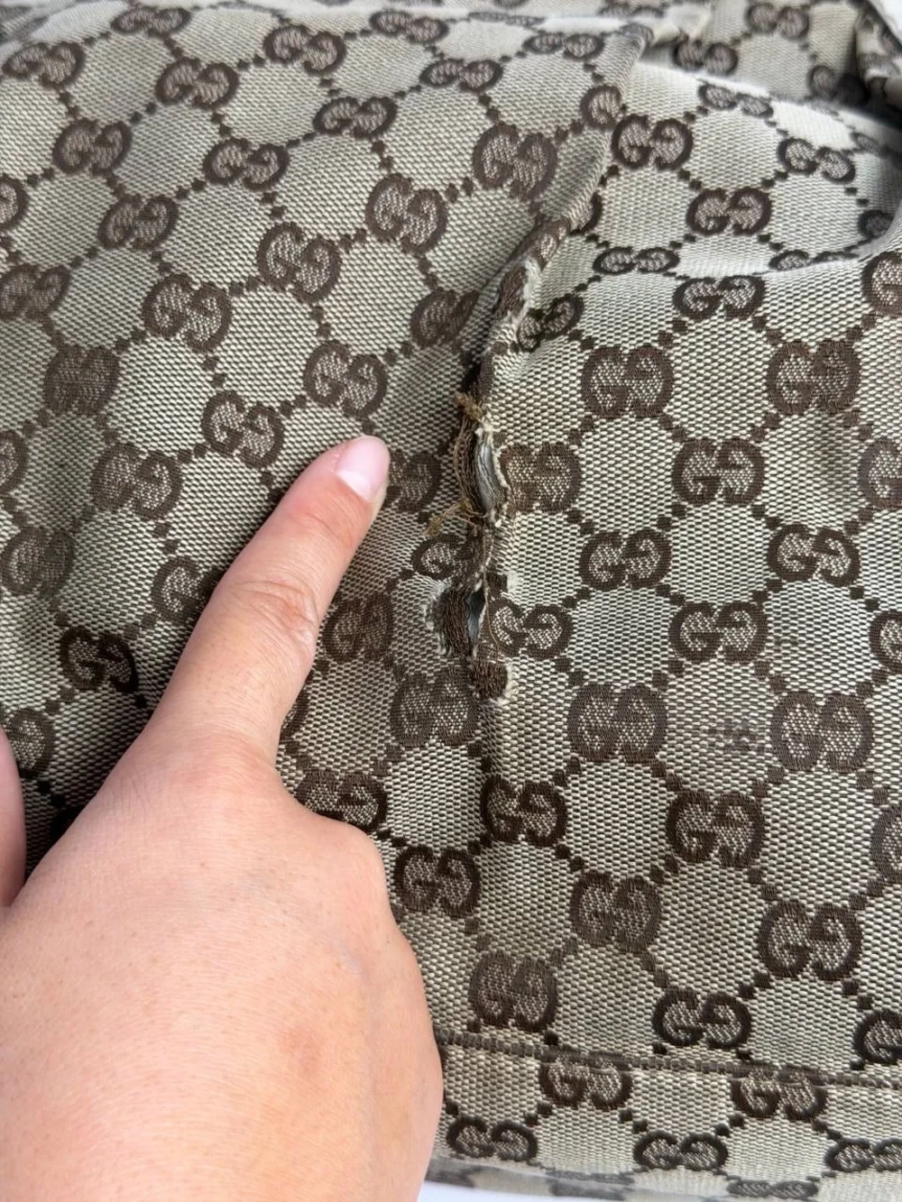 Gucci GG Sukey Monogram Canvas/Leather Tote Bag - Picture 9 of 16